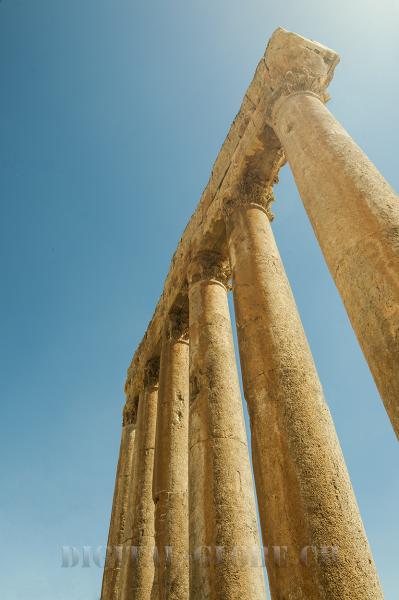 Tempio, Giove, colonna, Baalbek, Libano, fotografia