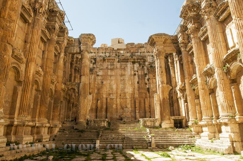 Bacco, tempio, interno, Baalbek, Libano, fotografia