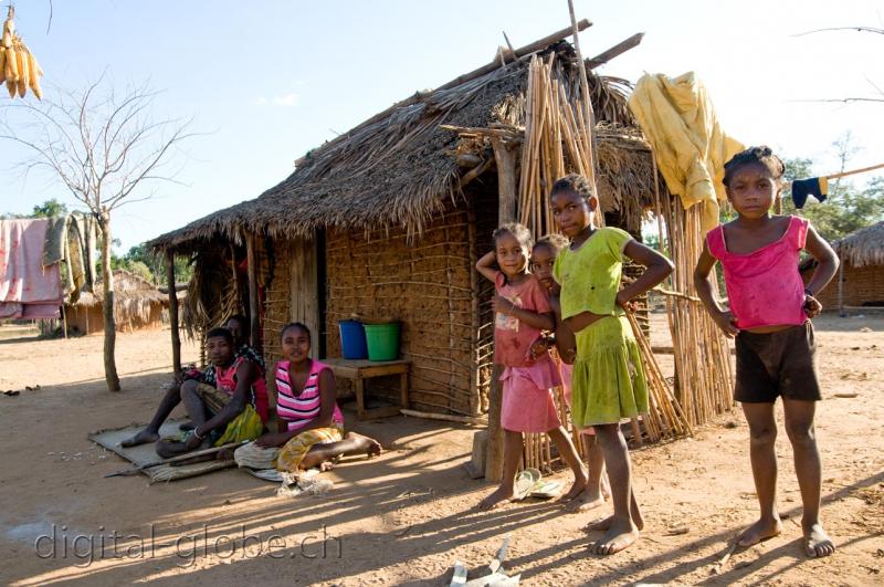 Abitazione, tipica, Morondava, Madagascar, fotografia