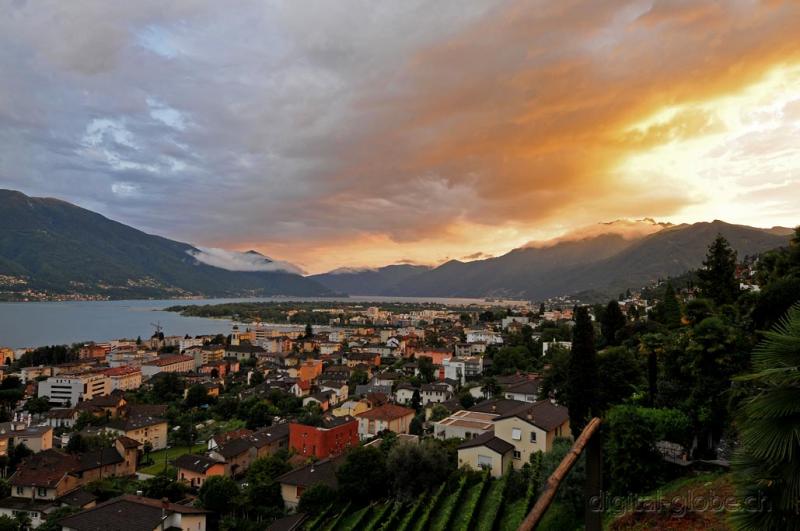 Lago Maggiore, tramonto, Minusio, Ticino, fotografia naturalistica, natura