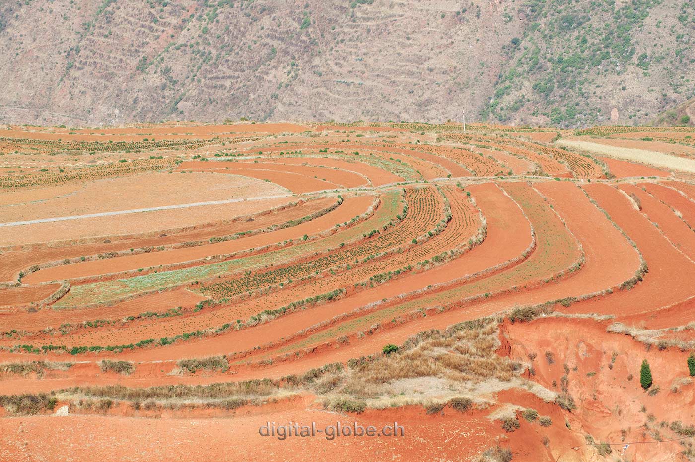 Red lands, Yunan, Luoxiagou Valley, Cina, fotografia