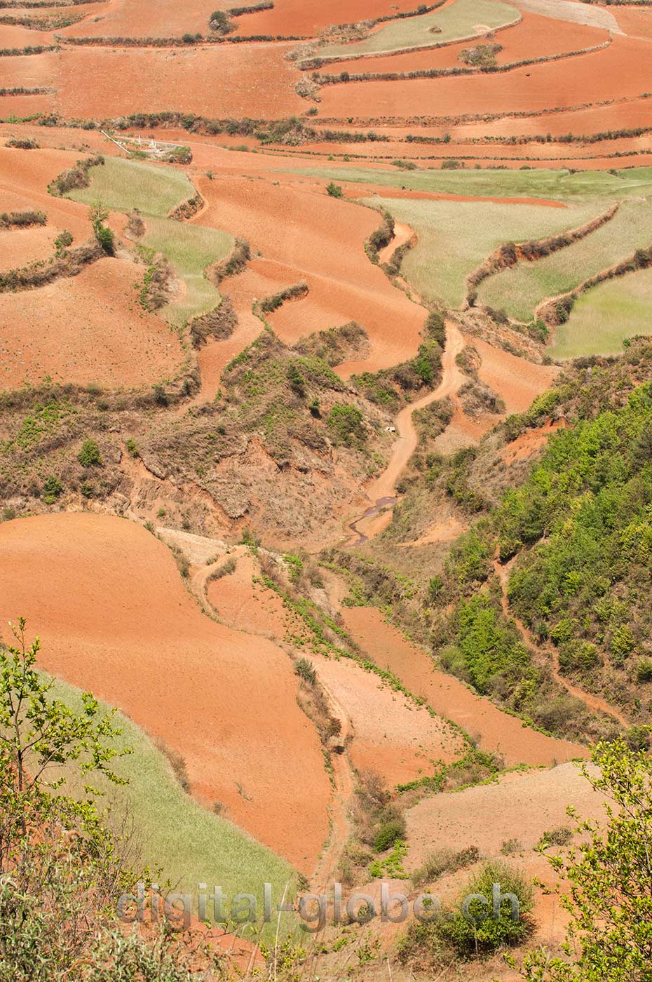 Red lands, Yunan, Luoxiagou Valley, Cina, fotografia