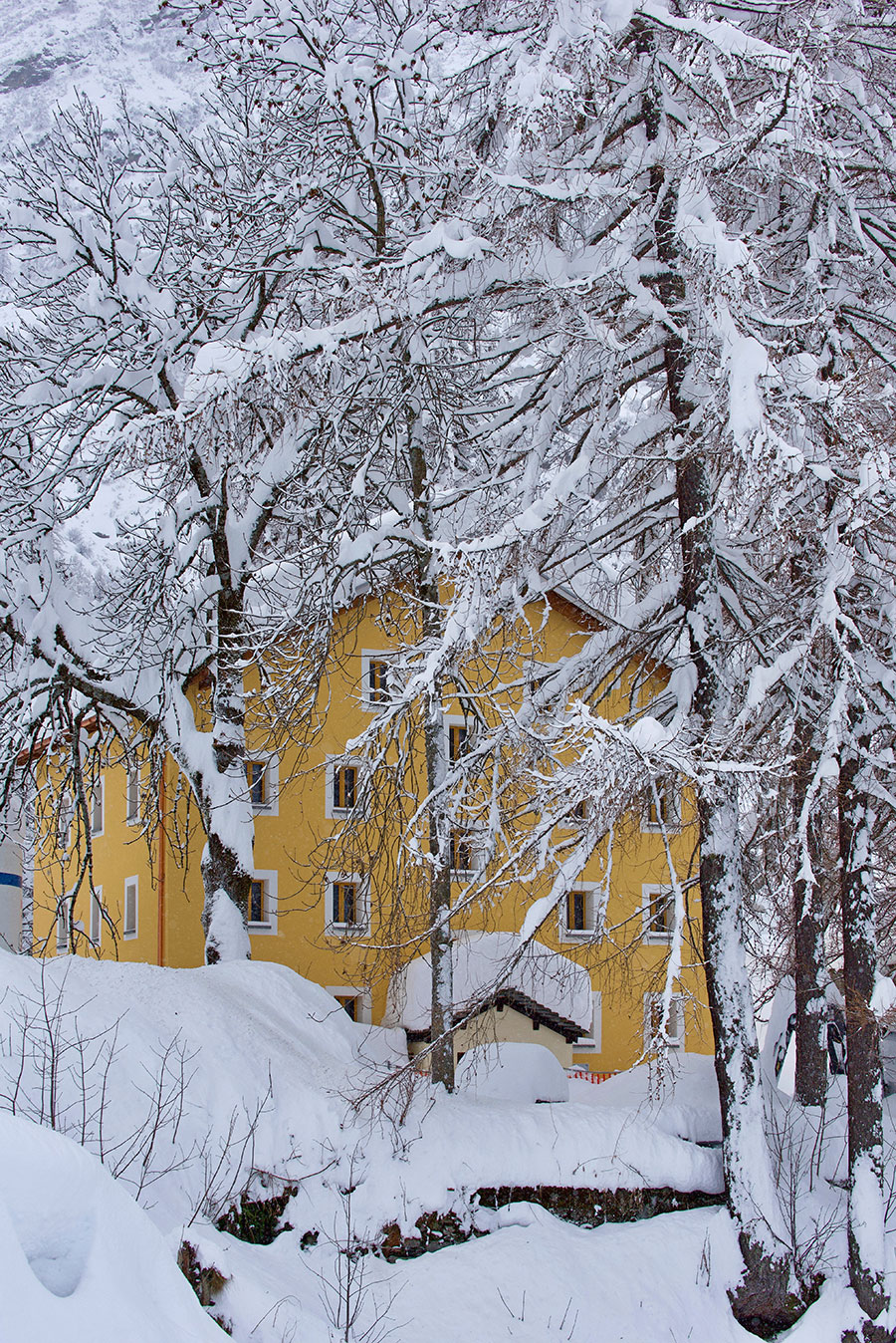 Bosco Gurin, Ticino, inverno, neve, casa nella neve